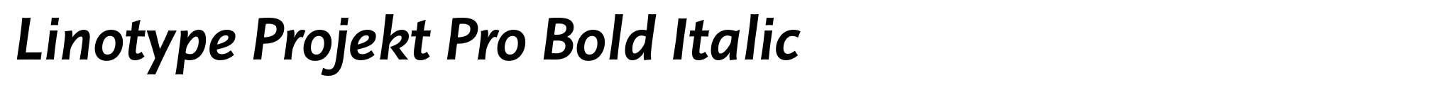 Linotype Projekt Pro Bold Italic image